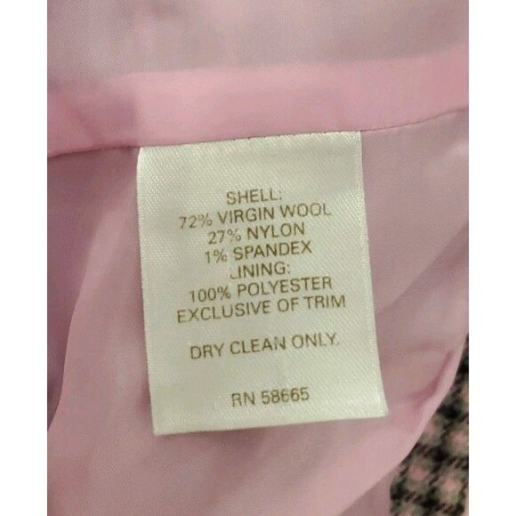 Vintage Set of Two Cute Halogen Womens Jackets Wool Plaid Blue Pink Size XS Warm - Picture 5 of 13